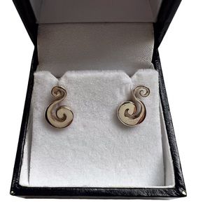 Sterling Silver Swirl Post Earrings Boho Artsy 925 From Prouds Australia